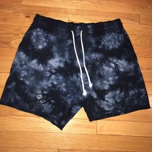 Tie dye sweat shorts
